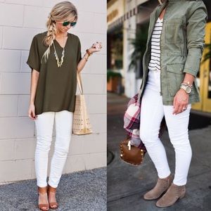 American Eagle White Denim Jeggings